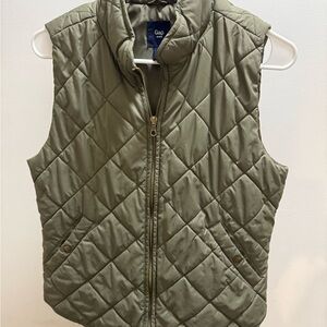 Gap Olive Quilted Vest